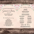 Editable Wedding Program Canva Template 5x7