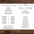 Editable Wedding Program Canva Template 8 1/2 x 5 1/2