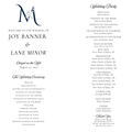 Editable Wedding Program Canva Template 4 1/4 x 11
