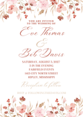Editable Wedding Invitation Fall Winter Floral Canva Template 5 x 7