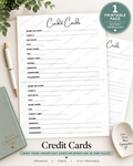 Credit Cards Printable