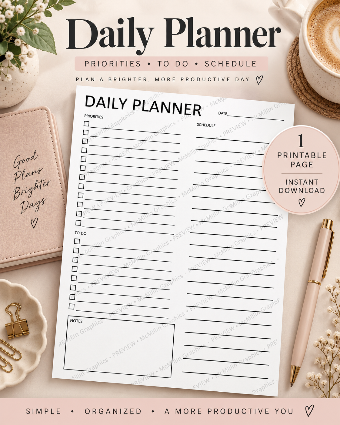Daily Planner Printable