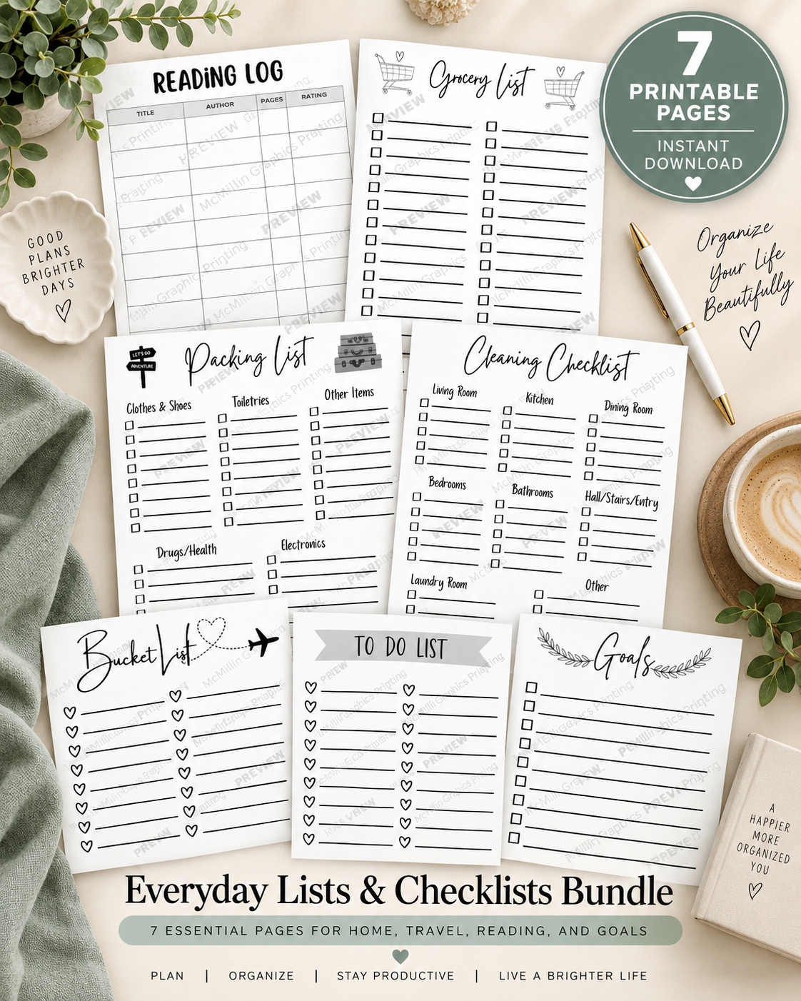 Everyday Lists & Checklists Bundle