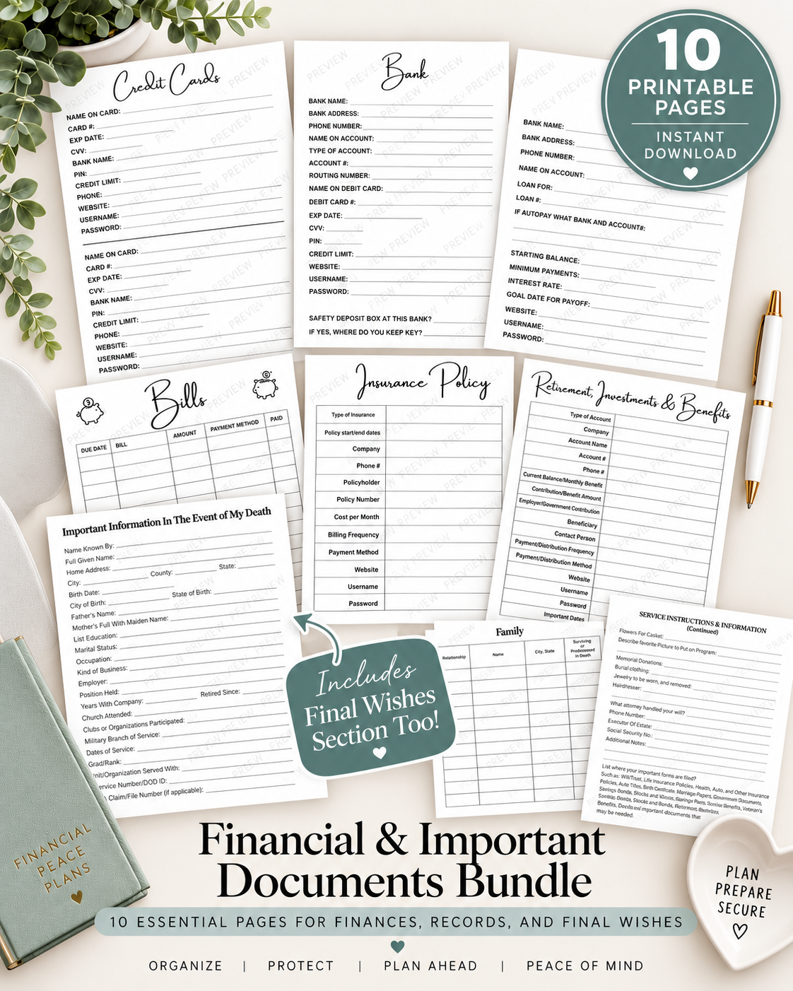 Financial & Important Documents Bundle – 10 Pages