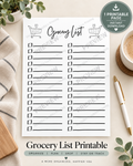 Grocery List Printable