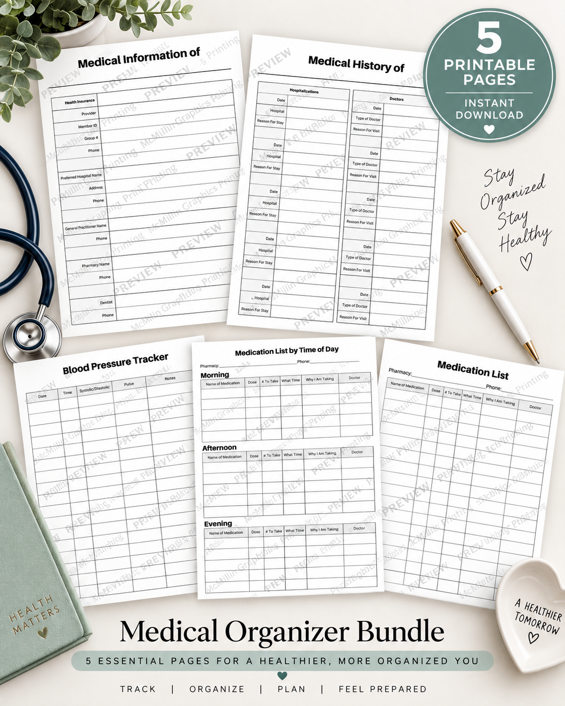 Complete Medical Organizer Bundle