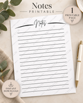 Notes Printable - Worship Collection