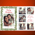 Editable Christmas Card – Greenery Pine Leaf Canva Template 5 x 7
